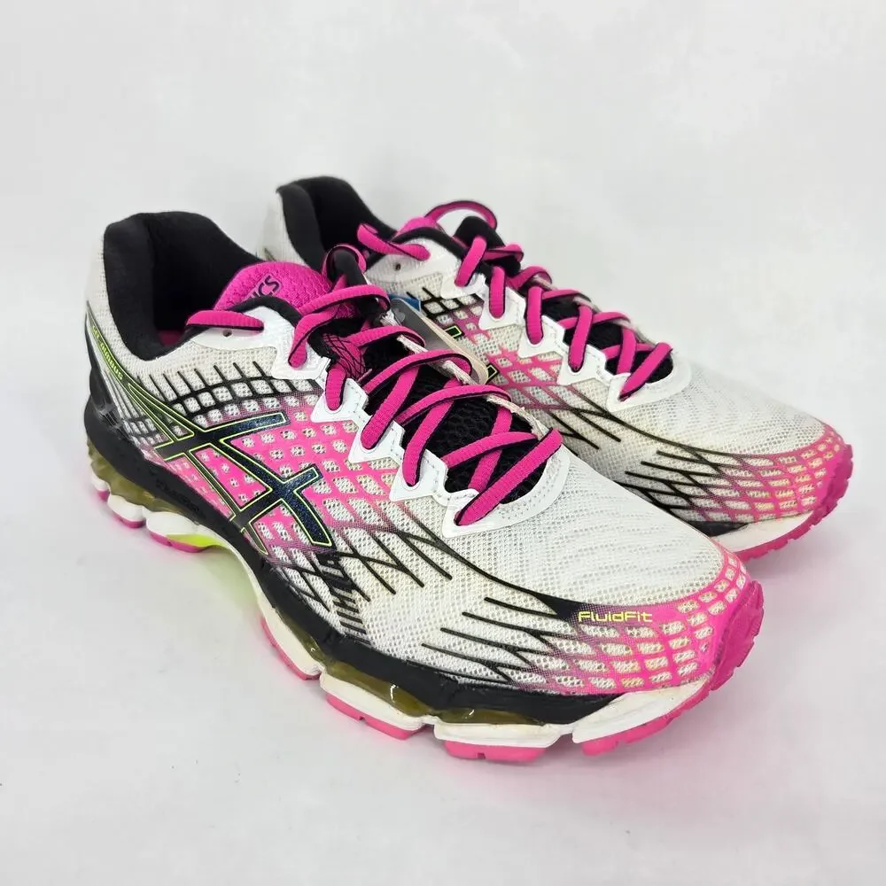 NEW Asics T557N Gel Nimbus 17 White Pink Glow Women's 9.5 Athletic Shoe In Box